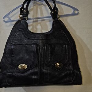 Elegant Black Leather BCBG MaxAzria Buttery Soft Lesther Handbag